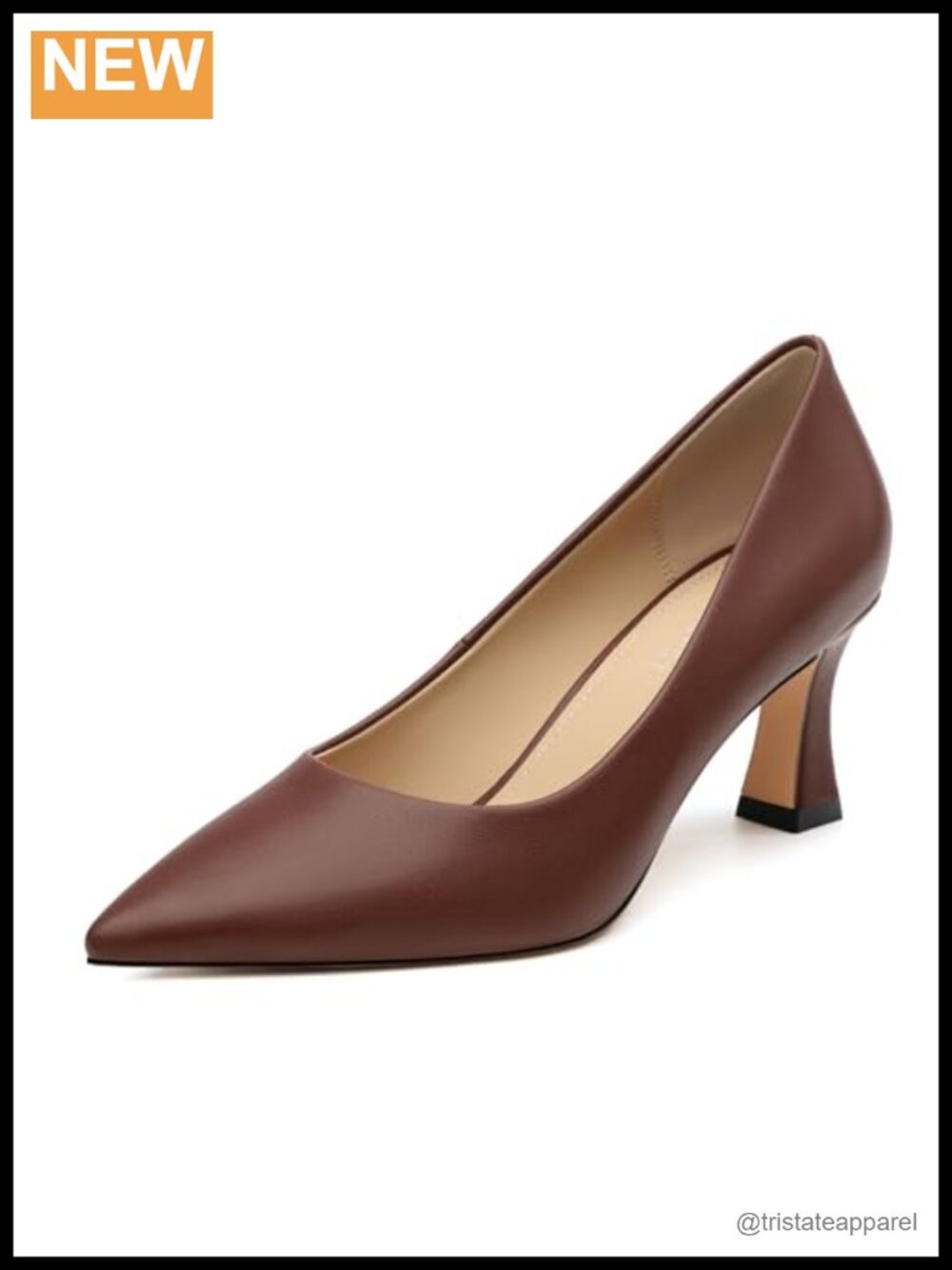 Women's Pointed Toe Pumps 2.5 Inch Stiletto High Heels Slip On Comfort Dress